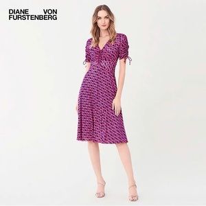 Brand New DVF mesh REVERSIBLE dress XS